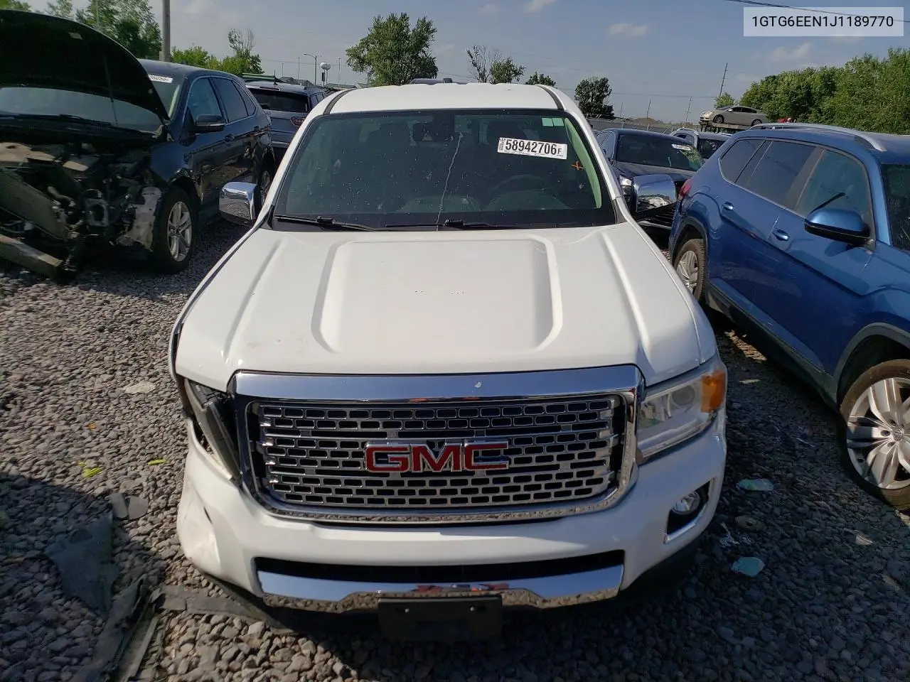 2018 GMC Canyon Denali VIN: 1GTG6EEN1J1189770 Lot: 58942706