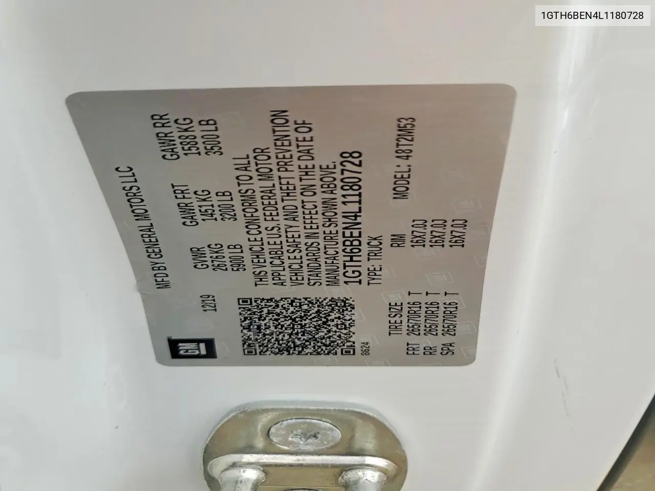 2020 GMC Canyon VIN: 1GTH6BEN4L1180728 Lot: 61061326