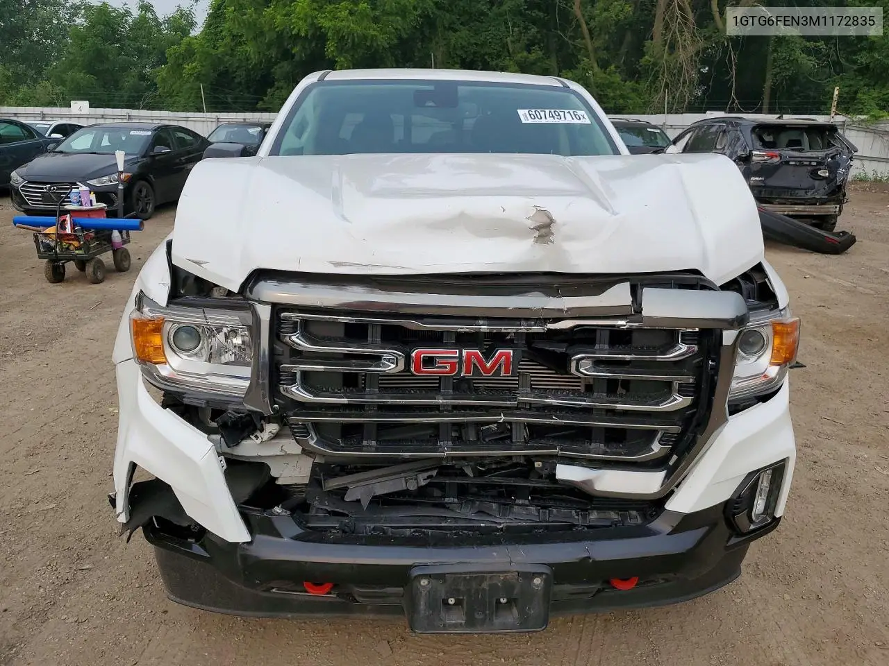 2021 GMC Canyon At4 VIN: 1GTG6FEN3M1172835 Lot: 60749716