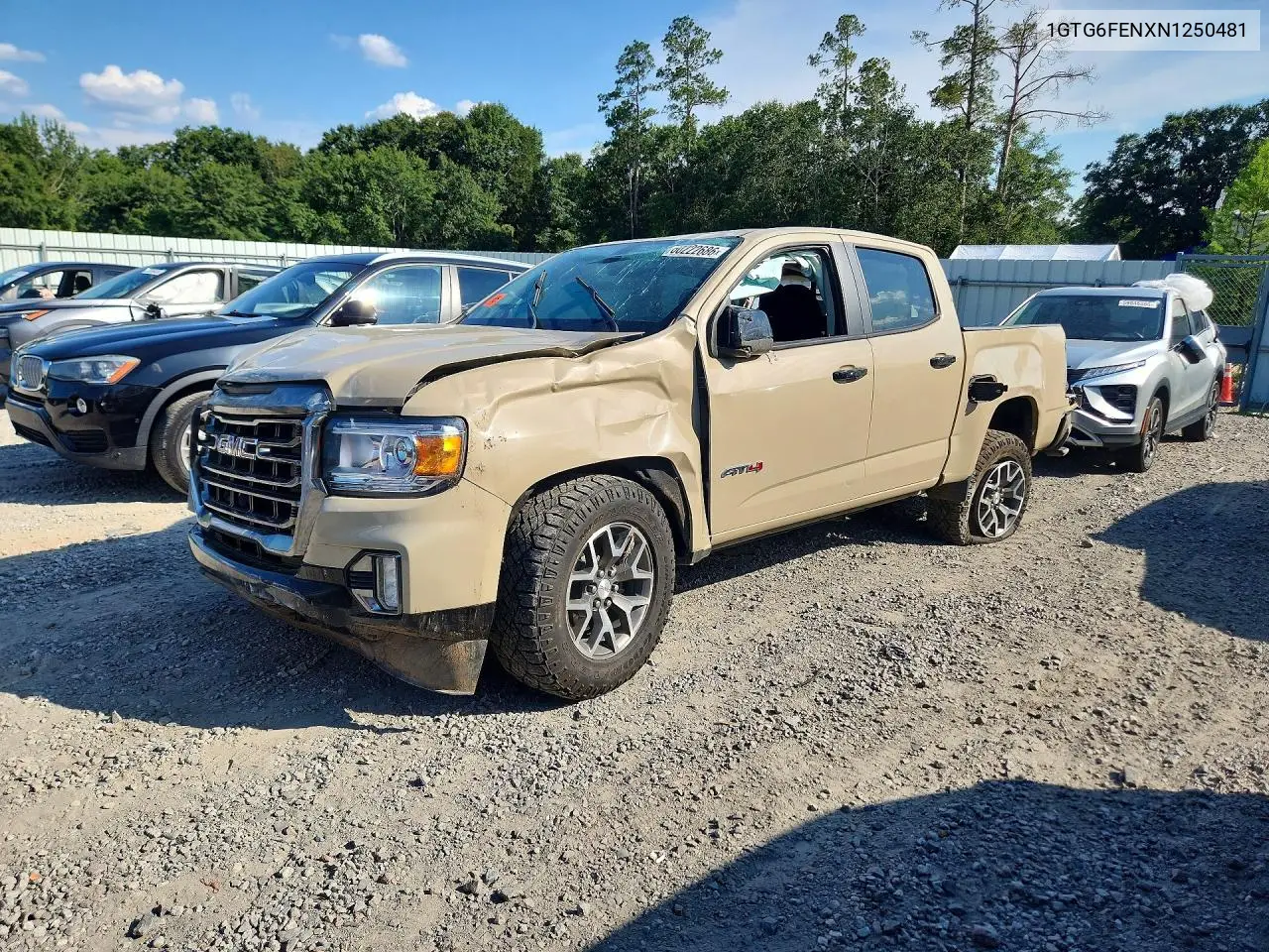 2022 GMC Canyon At4 VIN: 1GTG6FENXN1250481 Lot: 60222686