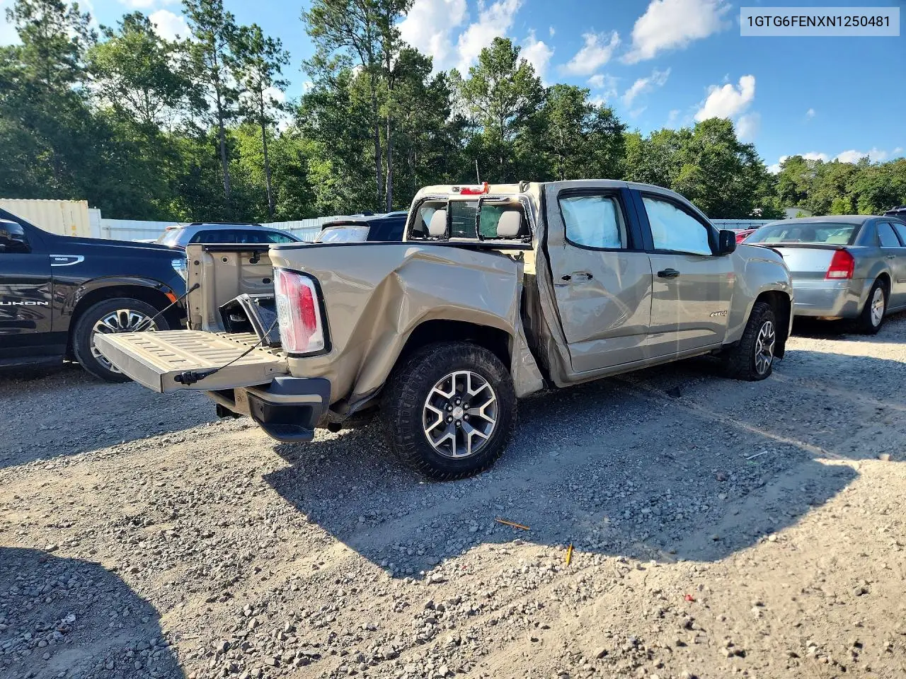 2022 GMC Canyon At4 VIN: 1GTG6FENXN1250481 Lot: 60222686