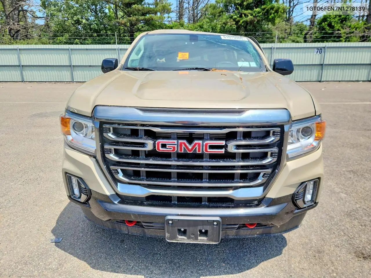 2022 GMC Canyon At4 VIN: 1GTG6FEN7N1278139 Lot: 61079006