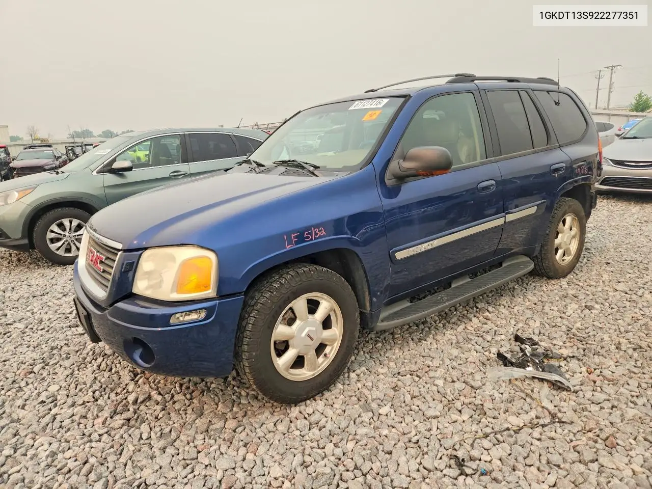 2002 GMC Envoy VIN: 1GKDT13S922277351 Lot: 61127416