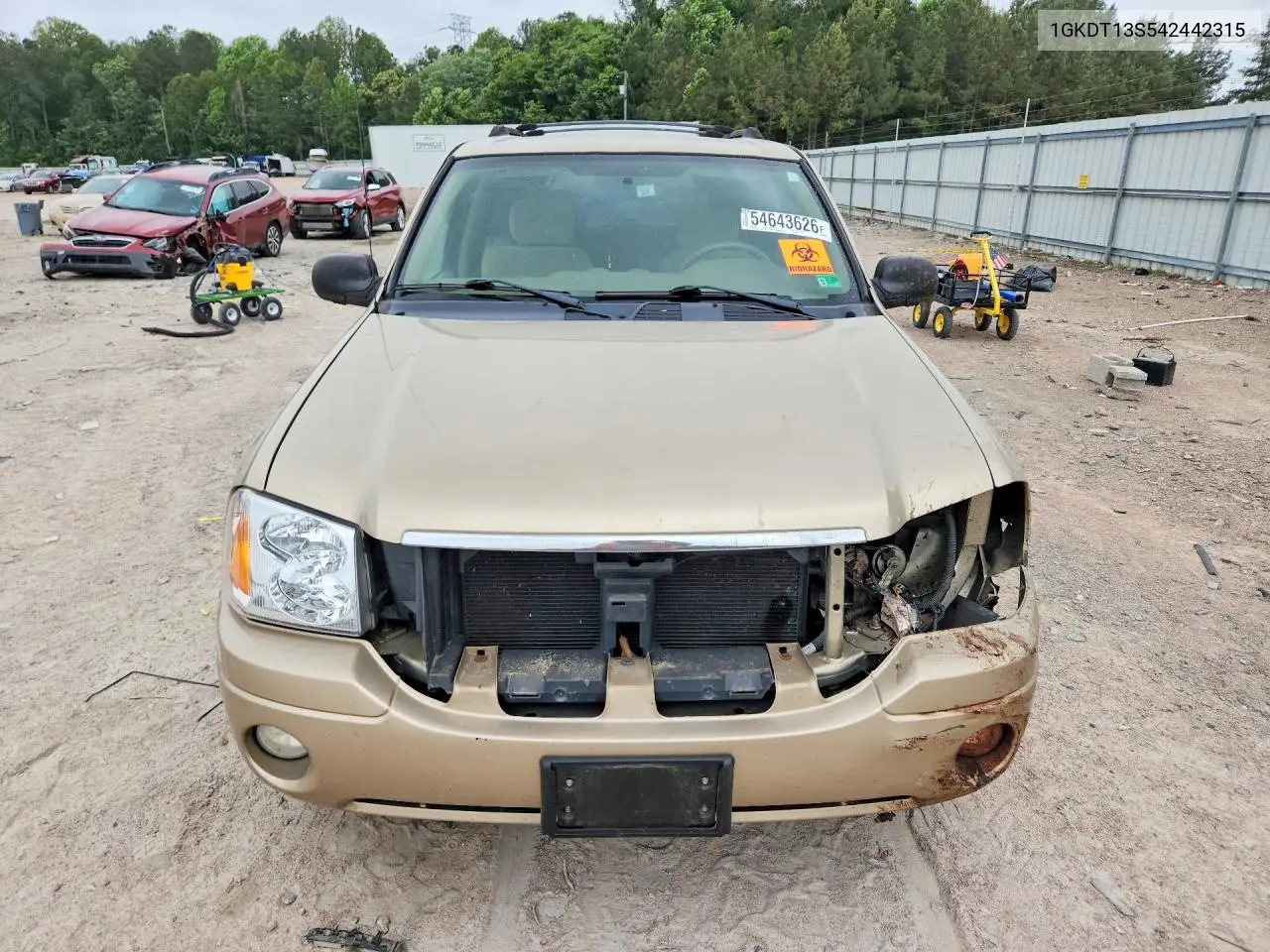 2004 GMC Envoy VIN: 1GKDT13S542442315 Lot: 54643626