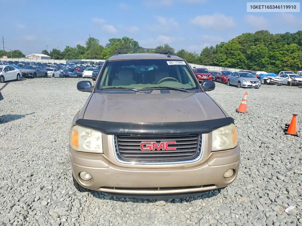 2004 GMC Envoy Xl VIN: 1GKET16S346119910 Lot: 60117946