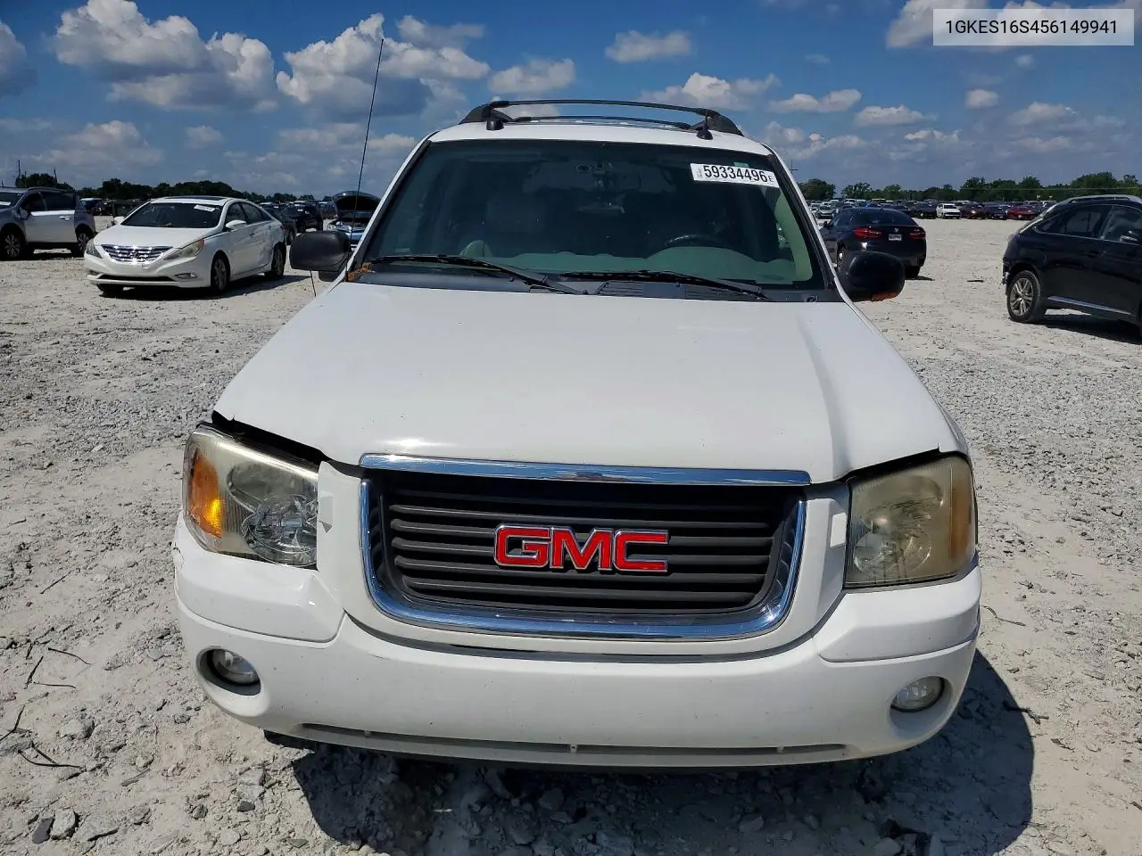 2005 GMC Envoy Xl VIN: 1GKES16S456149941 Lot: 59334496
