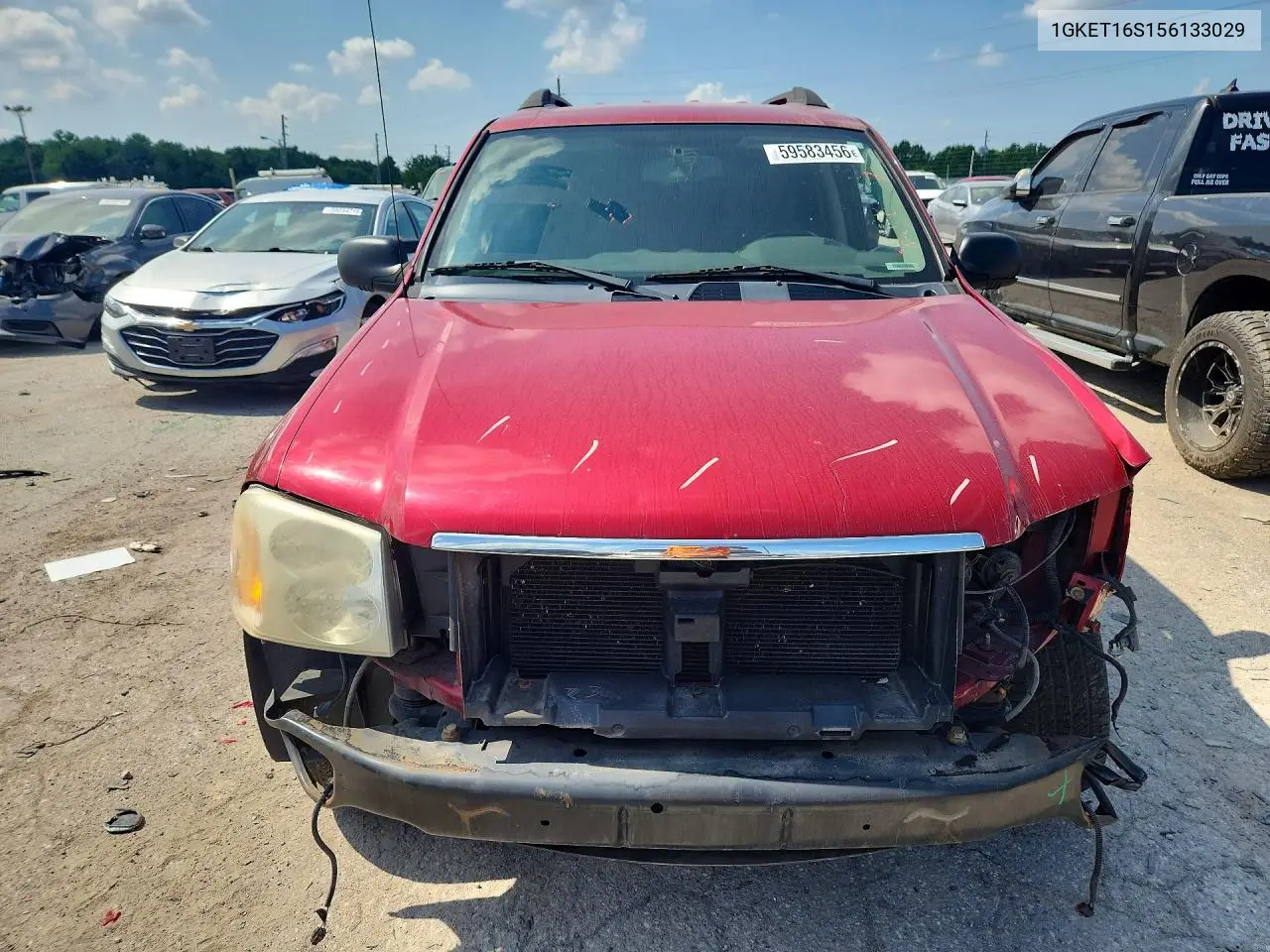 2005 GMC Envoy Xl VIN: 1GKET16S156133029 Lot: 59583456