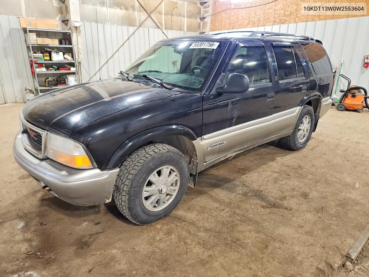 1998 GMC Jimmy VIN: 1GKDT13W0W2553604 Lot: 59381756