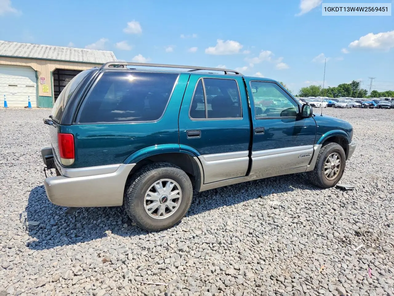 1998 GMC Jimmy VIN: 1GKDT13W4W2569451 Lot: 60959836