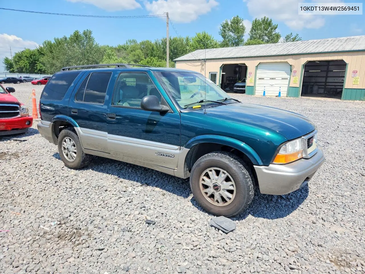 1998 GMC Jimmy VIN: 1GKDT13W4W2569451 Lot: 60959836