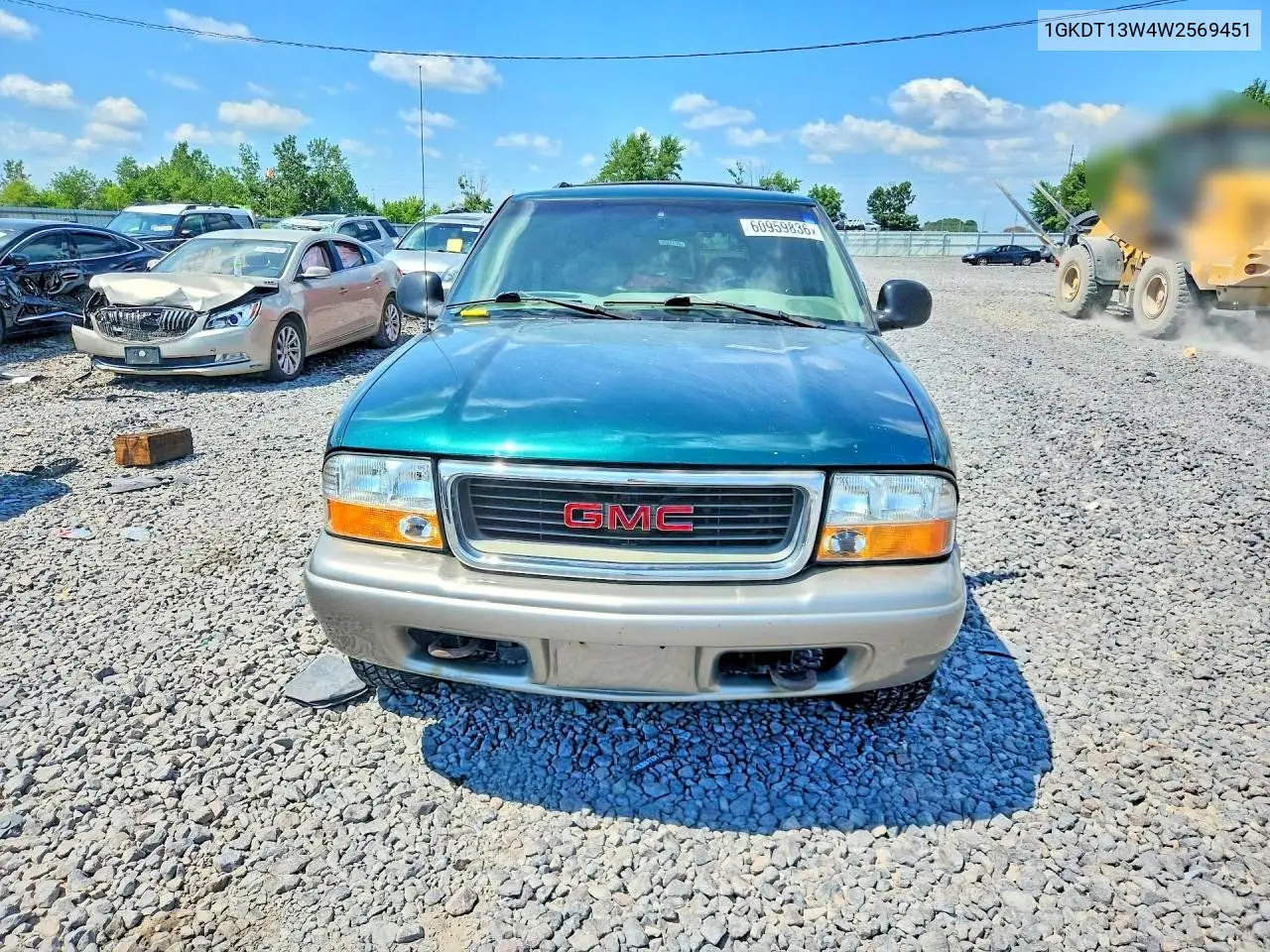 1998 GMC Jimmy VIN: 1GKDT13W4W2569451 Lot: 60959836