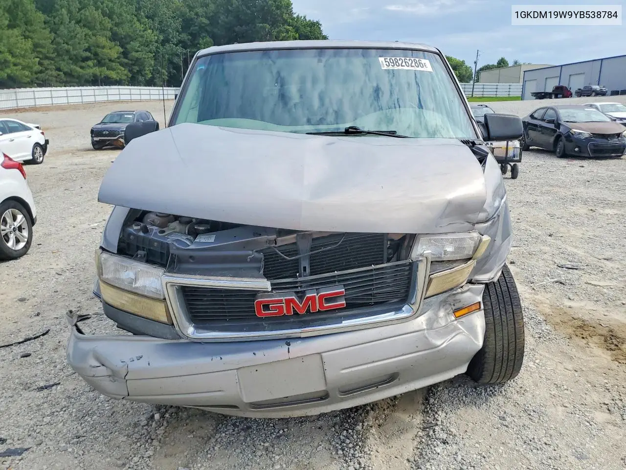 2000 GMC Safari Xt VIN: 1GKDM19W9YB538784 Lot: 59826286