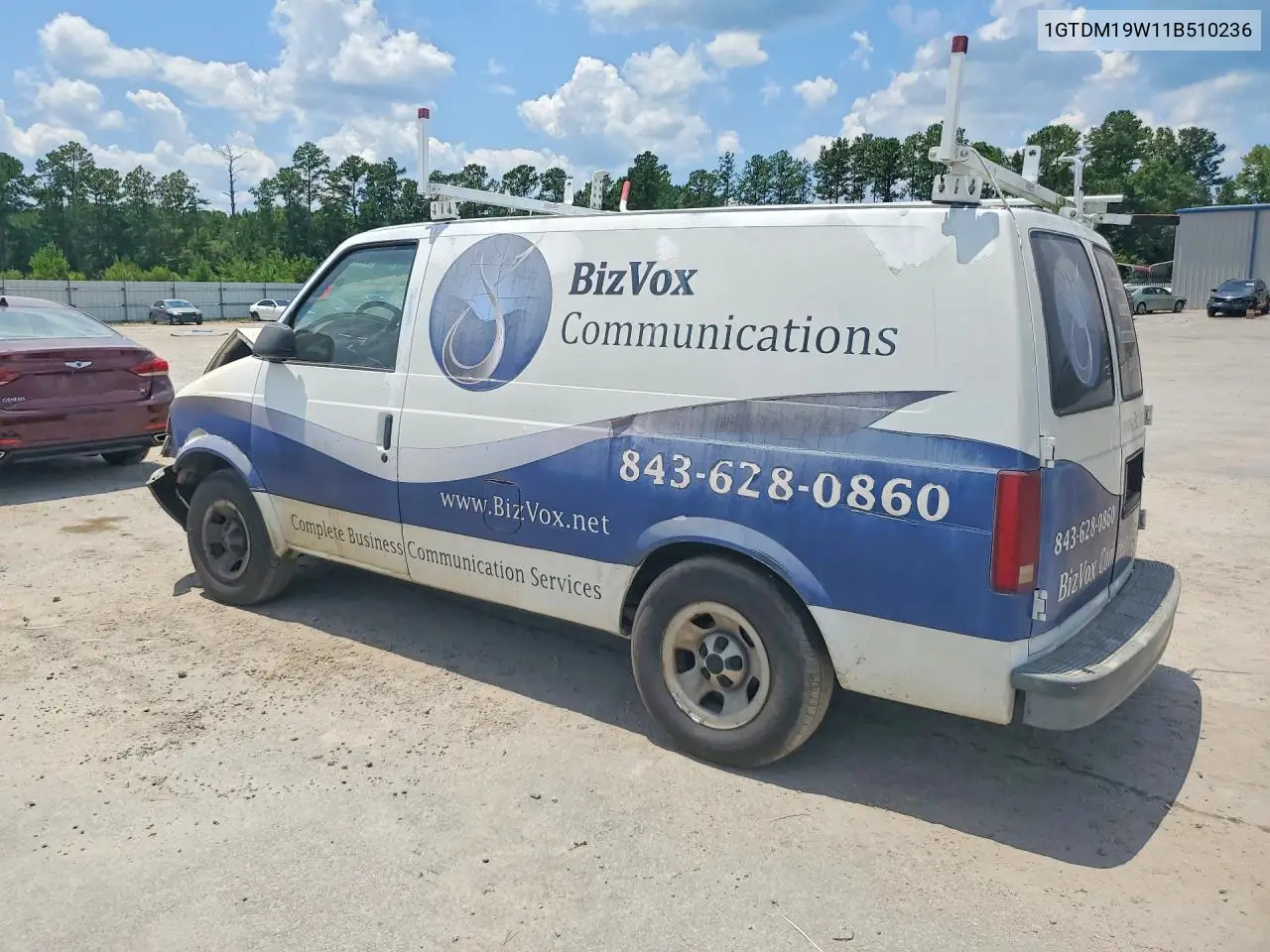 2001 GMC Safari Xt VIN: 1GTDM19W11B510236 Lot: 60878456