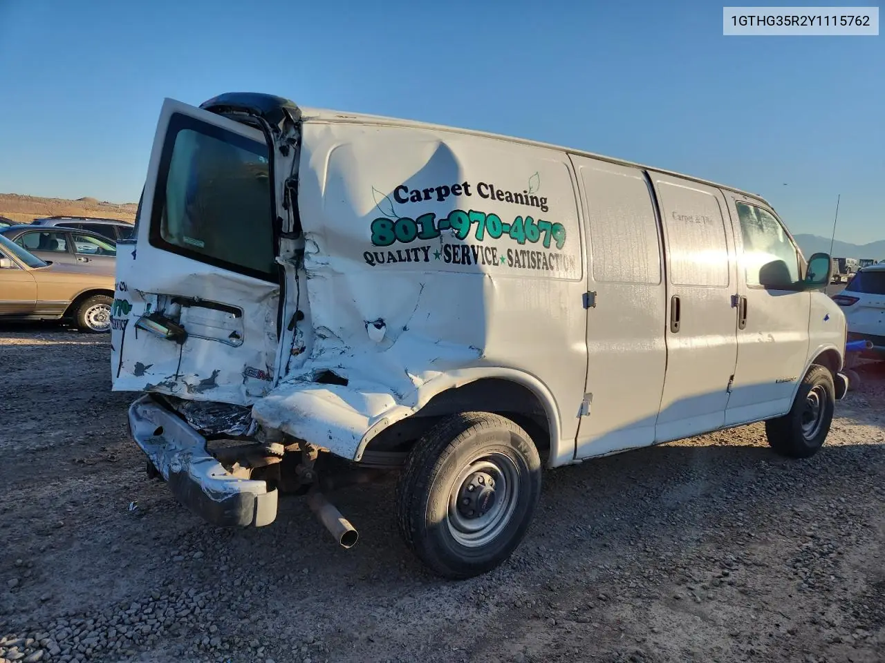 1GTHG35R2Y1115762 2000 GMC Savana G3500