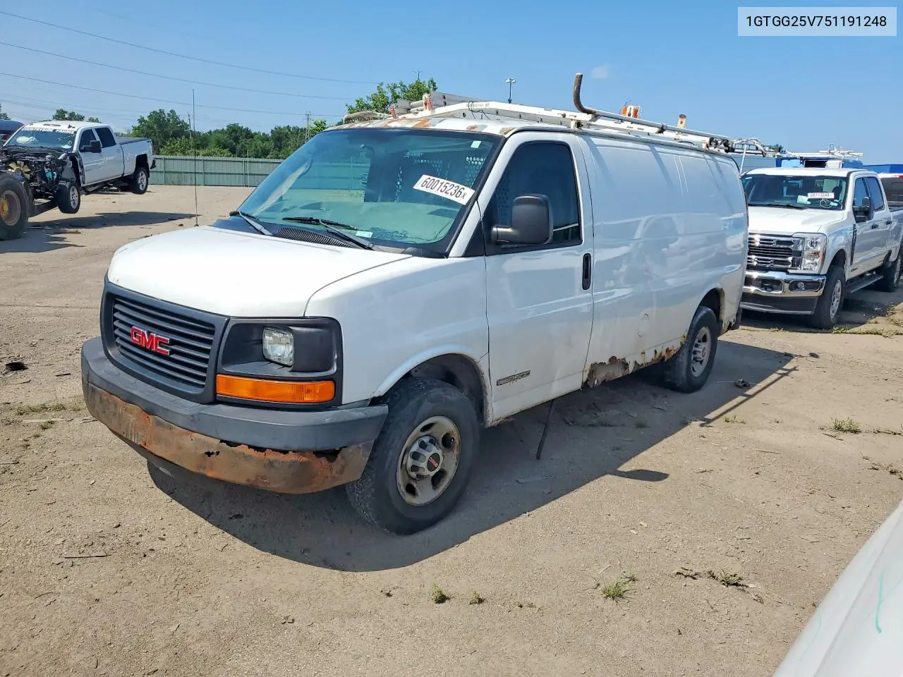 2005 GMC Savana G2500 VIN: 1GTGG25V751191248 Lot: 60015236