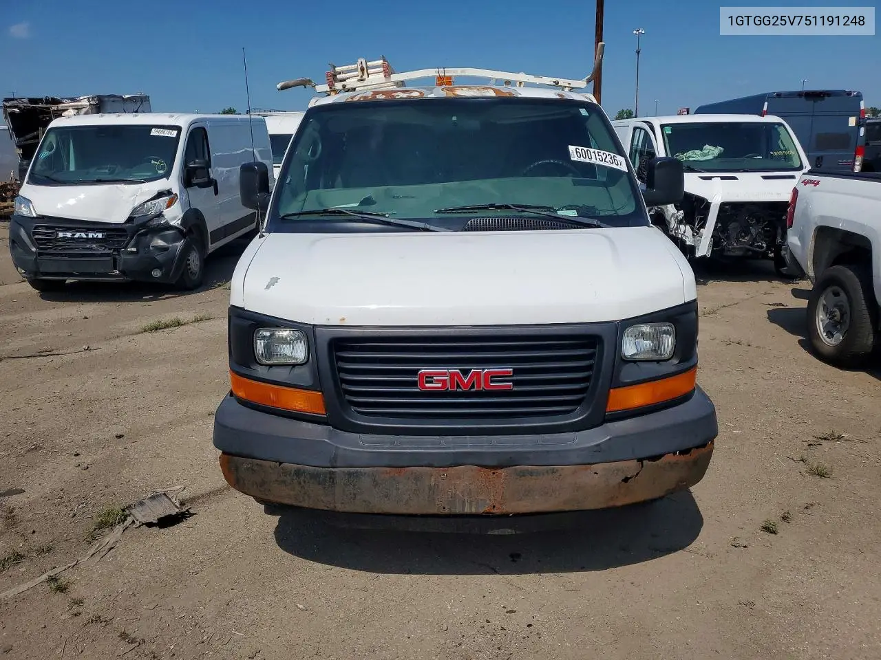2005 GMC Savana G2500 VIN: 1GTGG25V751191248 Lot: 60015236