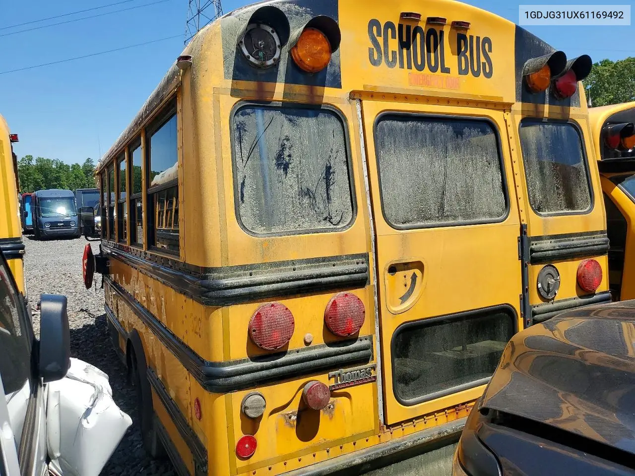 2006 GMC Savana Cut - School Bus VIN: 1GDJG31UX61169492 Lot: 55900556