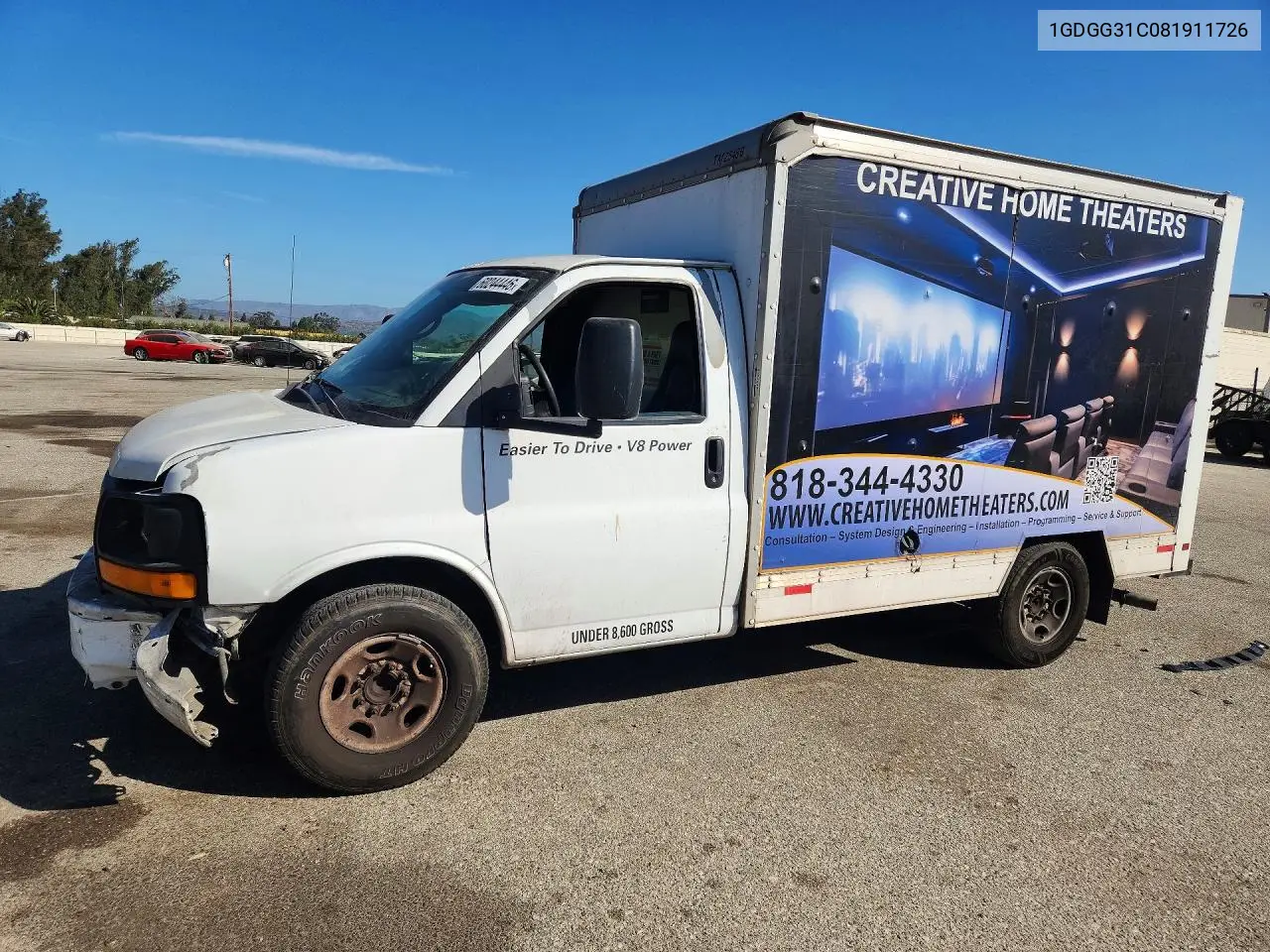2008 GMC Savana Cutaway G3500 VIN: 1GDGG31C081911726 Lot: 60244446