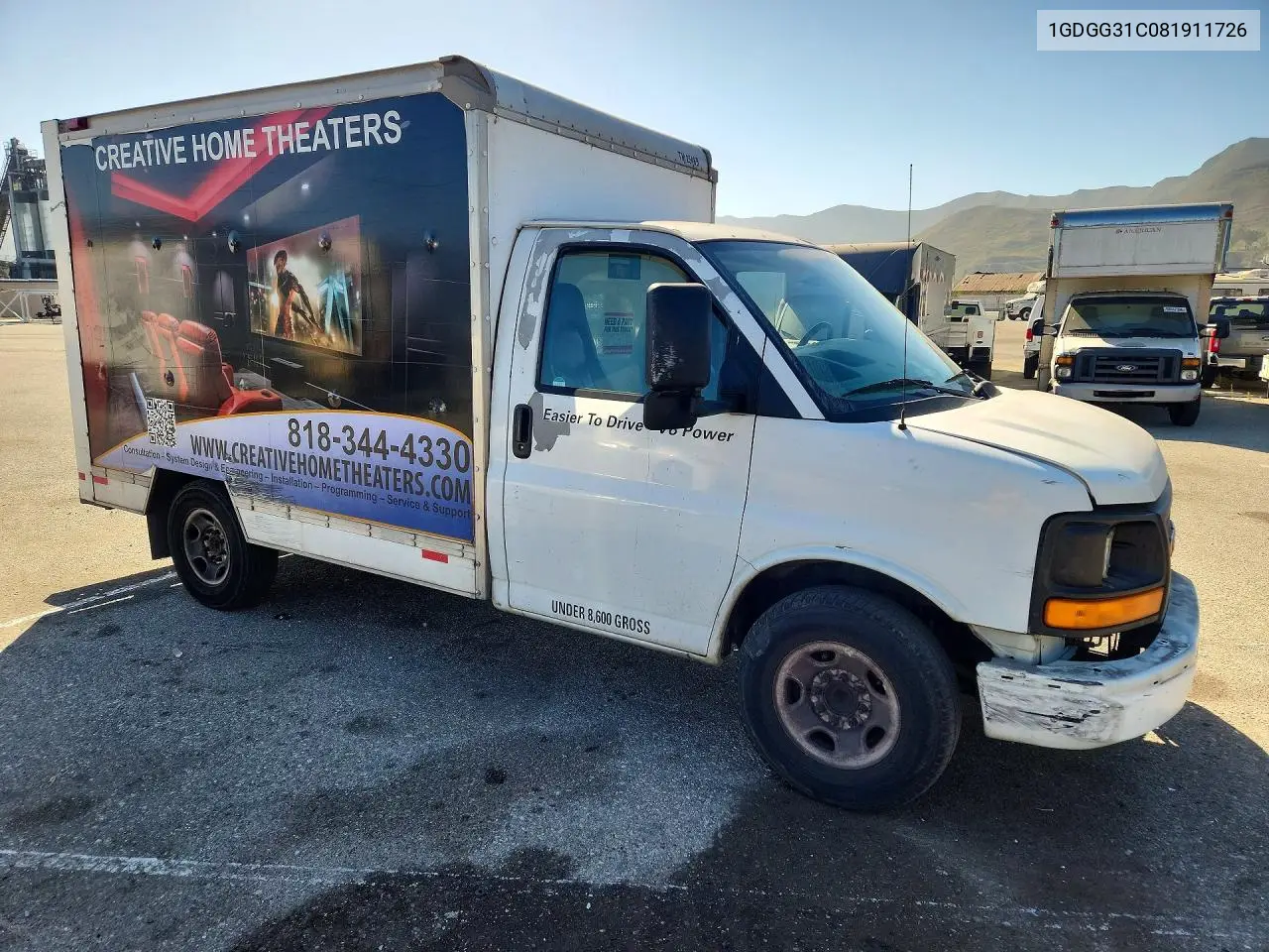 2008 GMC Savana Cutaway G3500 VIN: 1GDGG31C081911726 Lot: 60244446