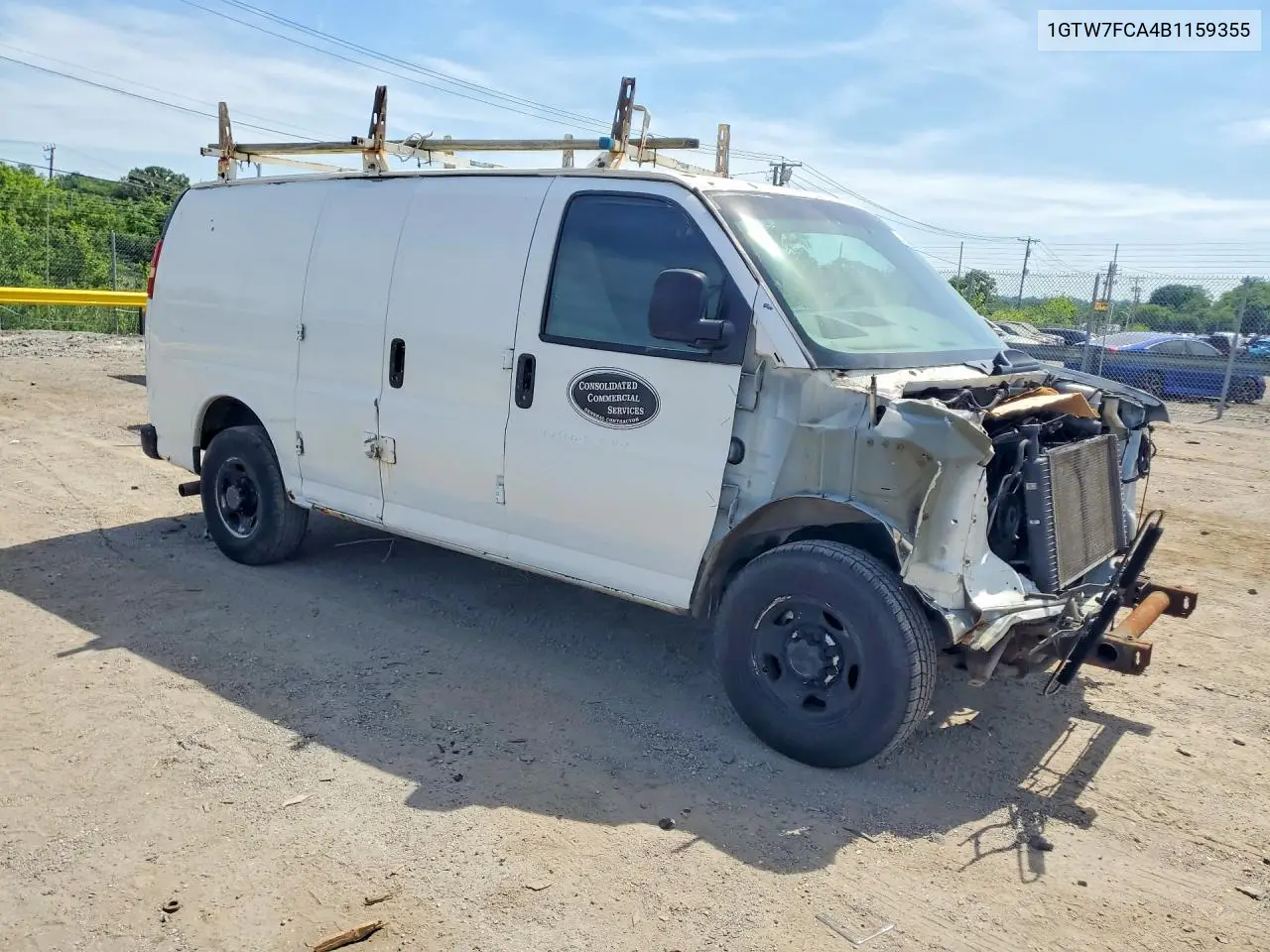 2011 GMC Savana Delivery Van VIN: 1GTW7FCA4B1159355 Lot: 54285426