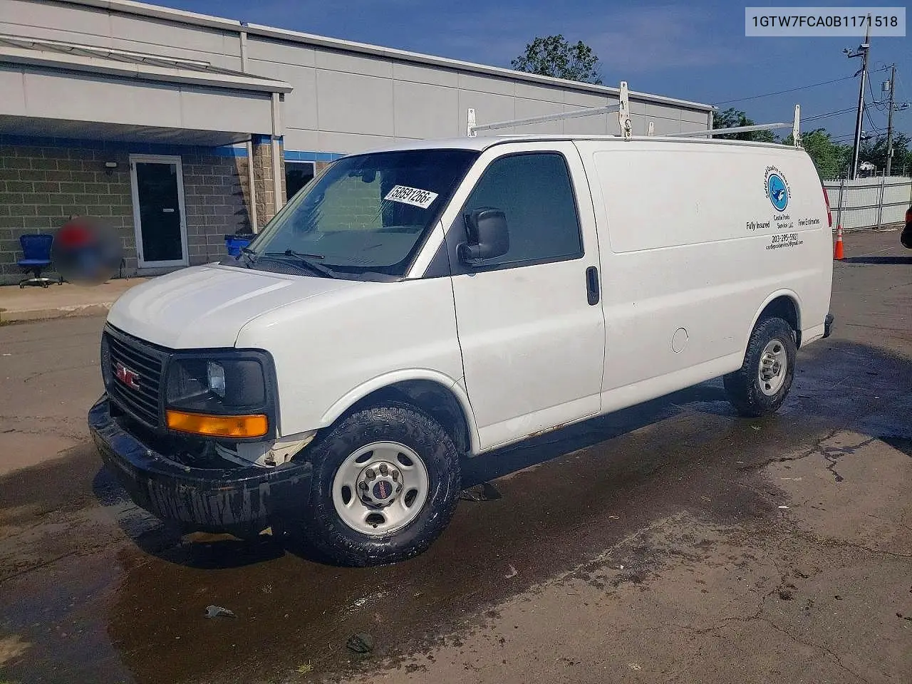 2011 GMC Savana G2500 VIN: 1GTW7FCA0B1171518 Lot: 58591266