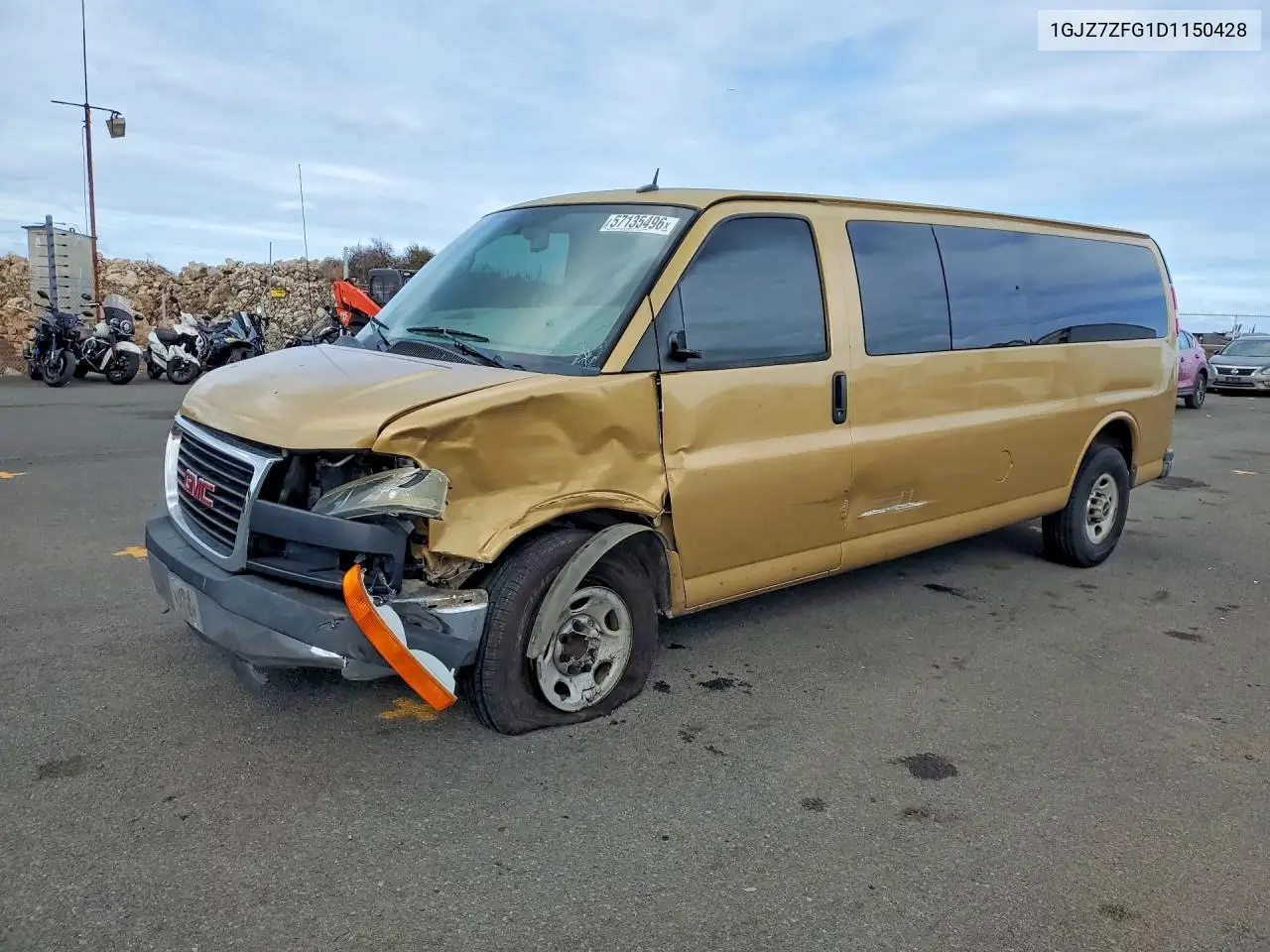 2013 GMC Savana G3500 Ls VIN: 1GJZ7ZFG1D1150428 Lot: 57135496