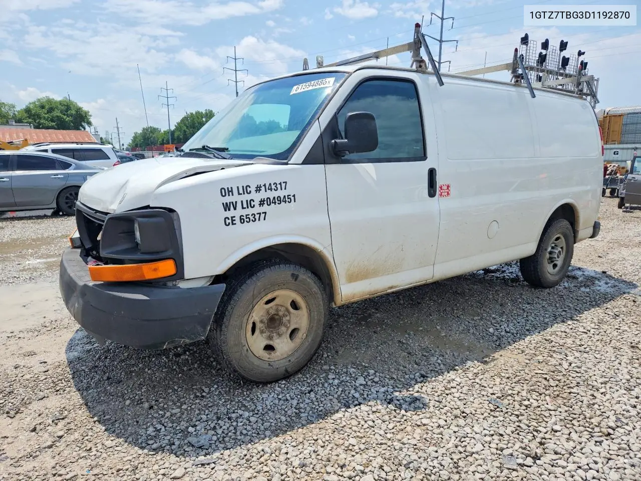 2013 GMC Savana G3500 VIN: 1GTZ7TBG3D1192870 Lot: 61594886