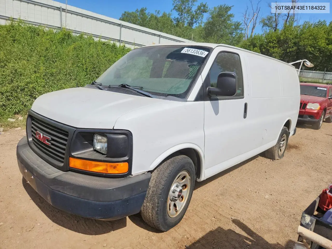 2014 GMC Savana 1500 Cargo Delivery Van VIN: 1GTS8AF43E1184322 Lot: 56133636