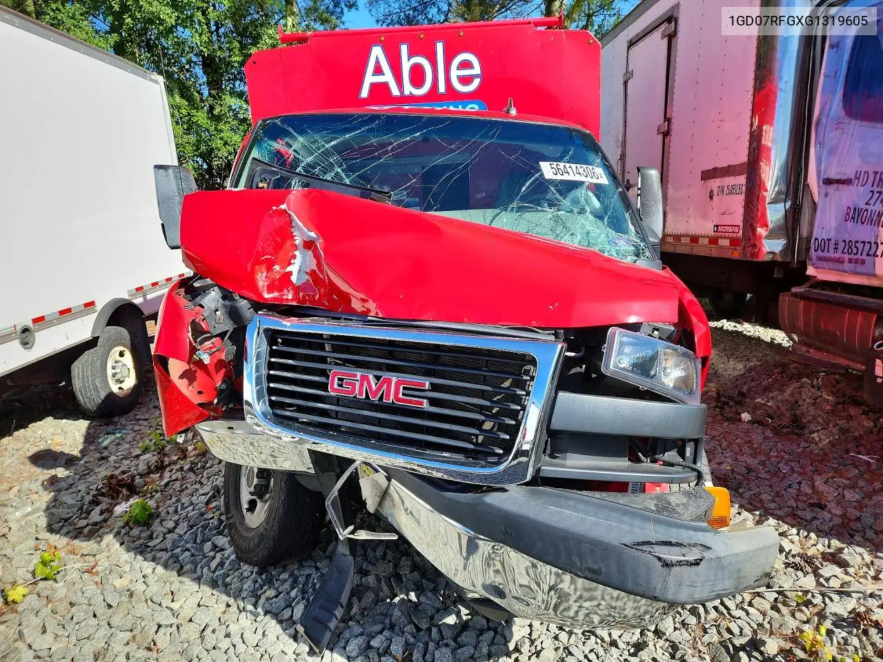2016 GMC Savana Cutaway G3500 VIN: 1GD07RFGXG1319605 Lot: 56414306