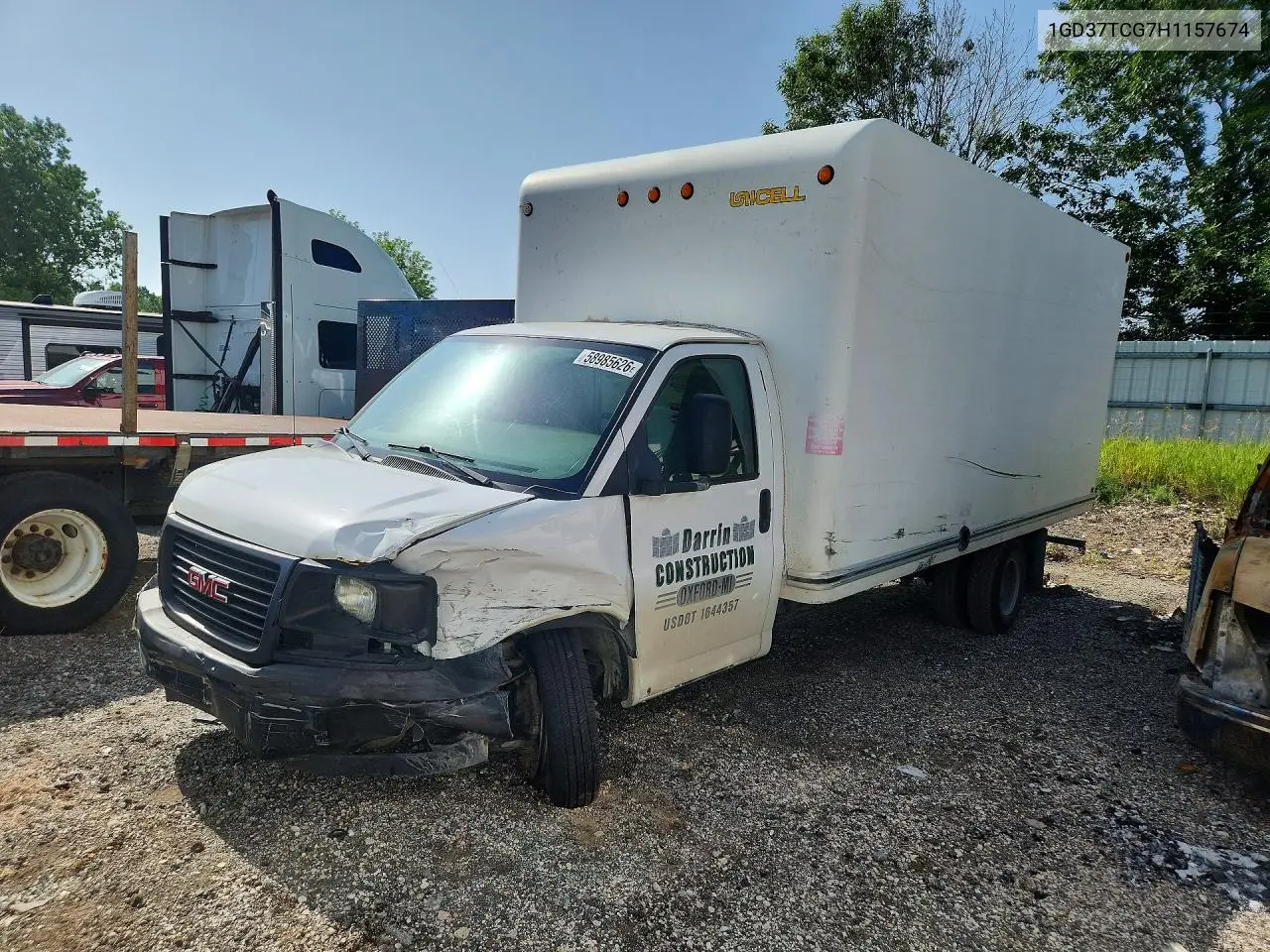 2017 GMC Savana Box Truck VIN: 1GD37TCG7H1157674 Lot: 58985626