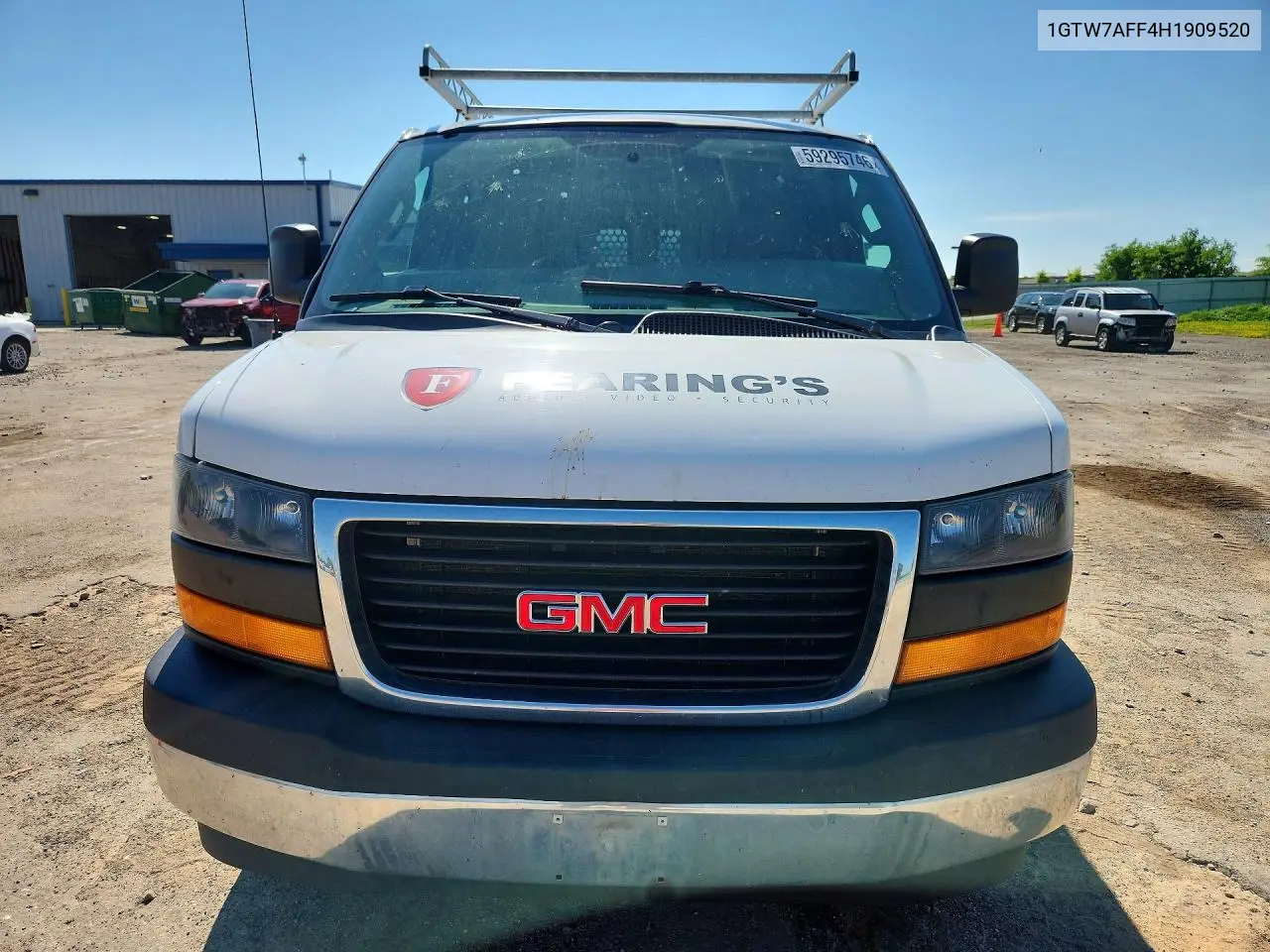2017 GMC Savana G2500 VIN: 1GTW7AFF4H1909520 Lot: 59295746