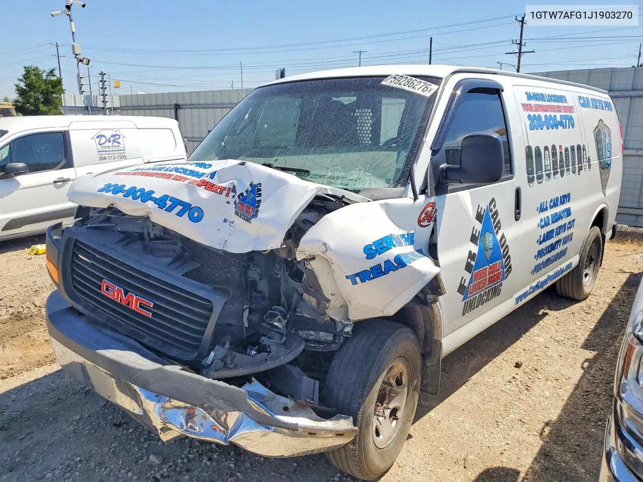2018 GMC Savana G2500 VIN: 1GTW7AFG1J1903270 Lot: 59286276