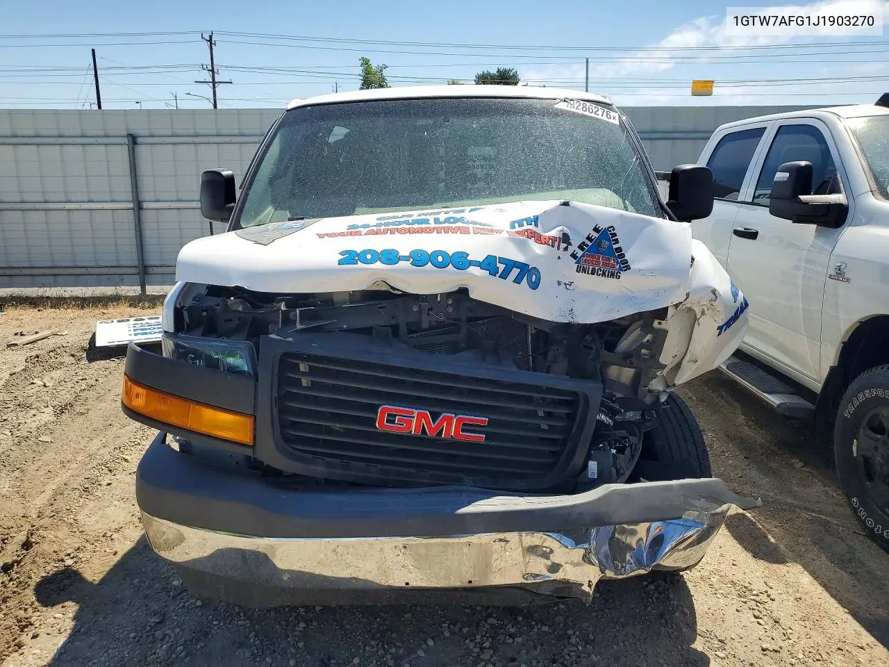 2018 GMC Savana G2500 VIN: 1GTW7AFG1J1903270 Lot: 59286276