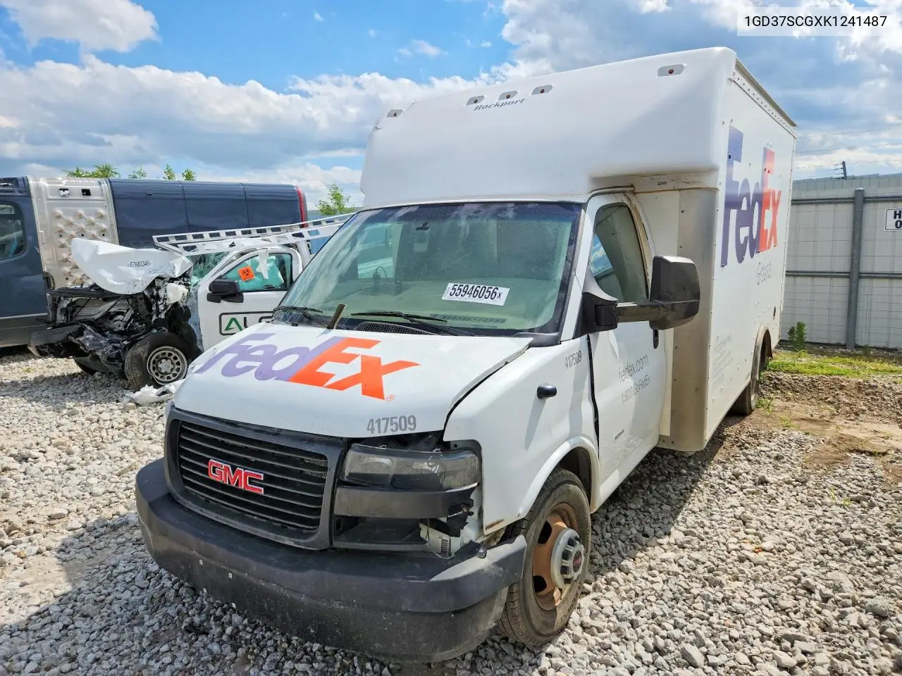 2019 GMC Savana Delivery Truck VIN: 1GD37SCGXK1241487 Lot: 55946056