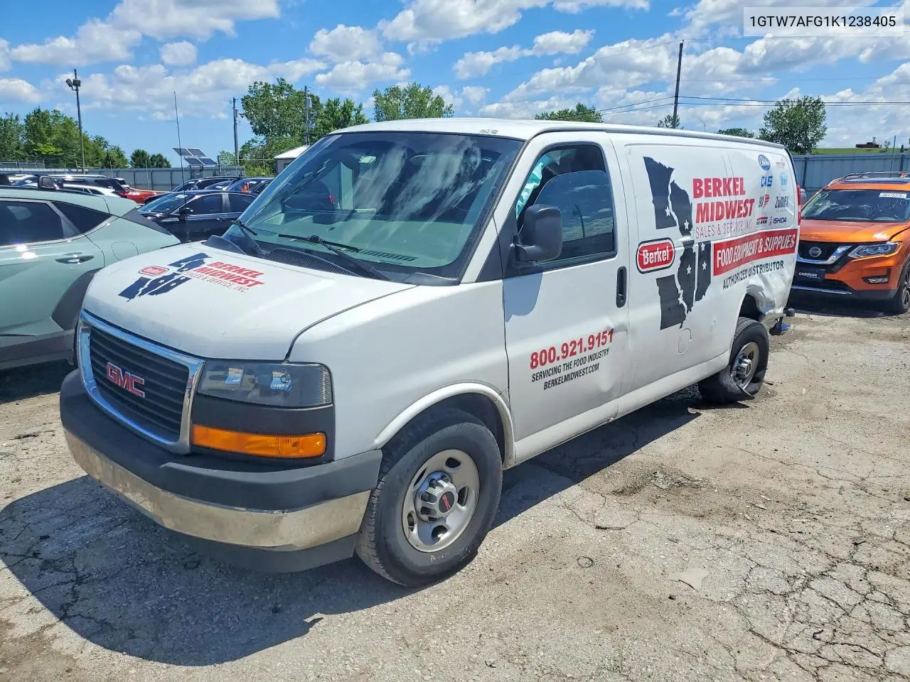 2019 GMC Savana G2500 VIN: 1GTW7AFG1K1238405 Lot: 56154396