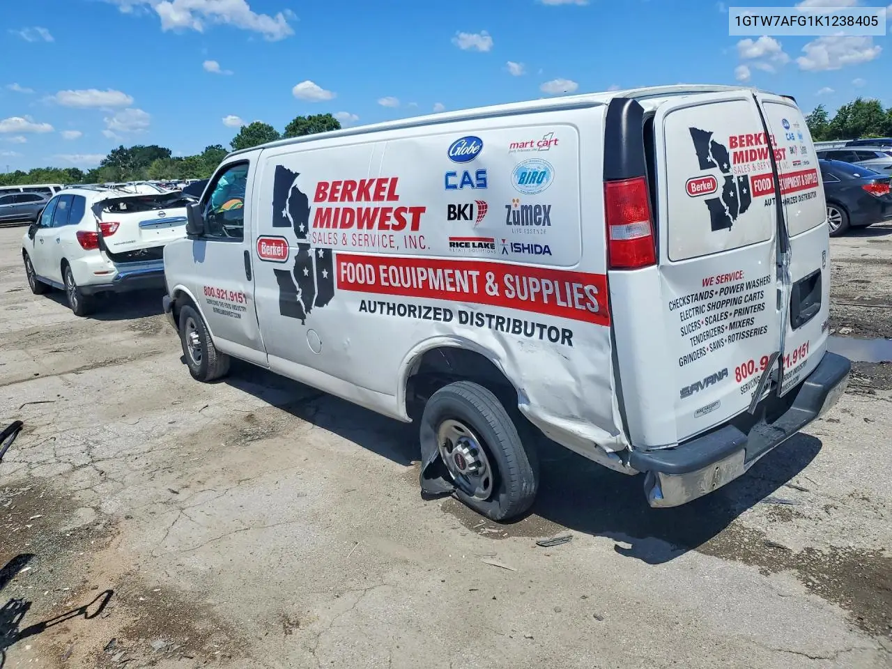 2019 GMC Savana G2500 VIN: 1GTW7AFG1K1238405 Lot: 56154396