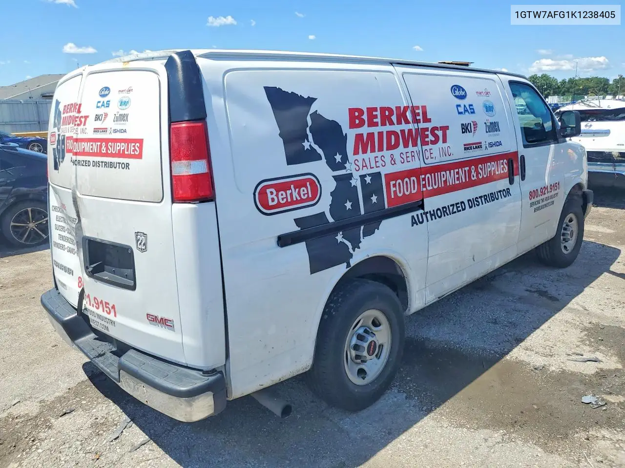 2019 GMC Savana G2500 VIN: 1GTW7AFG1K1238405 Lot: 56154396