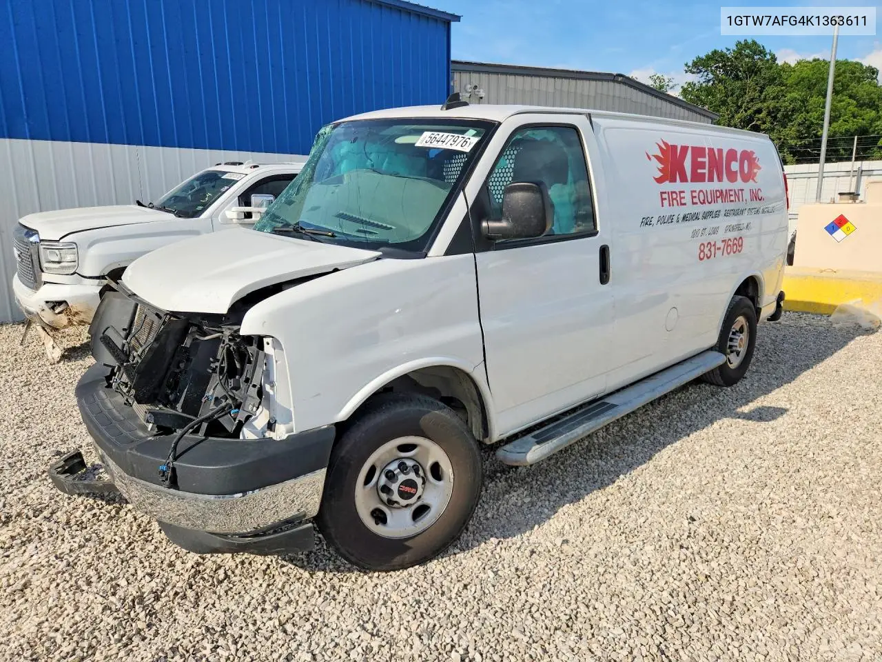 2019 GMC Savana G2500 VIN: 1GTW7AFG4K1363611 Lot: 56447976