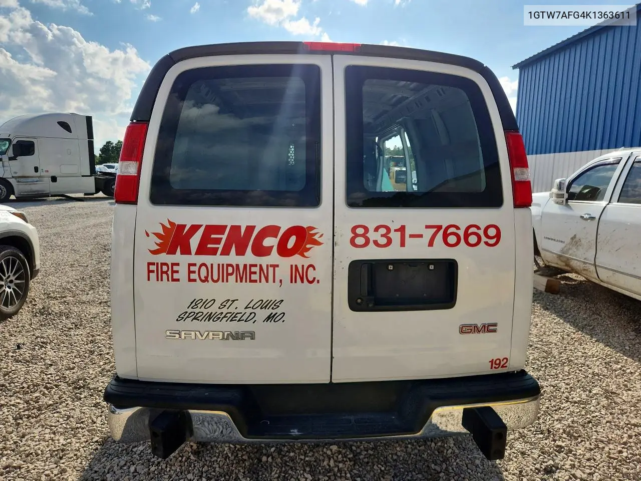 2019 GMC Savana G2500 VIN: 1GTW7AFG4K1363611 Lot: 56447976