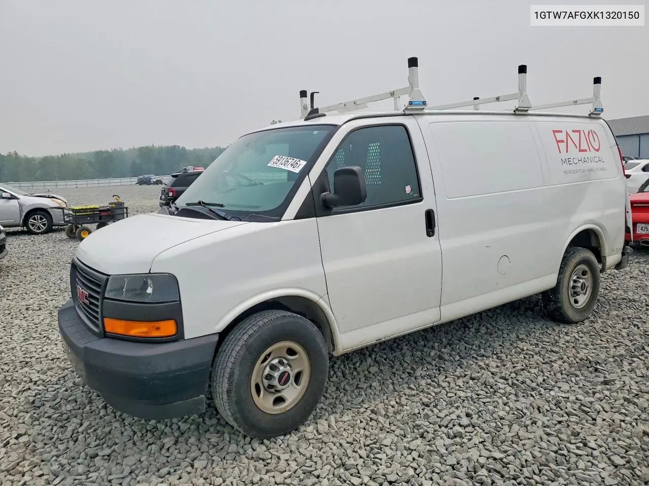 2019 GMC Savana G2500 VIN: 1GTW7AFGXK1320150 Lot: 59136746