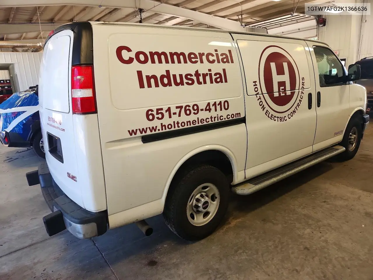 2019 GMC Savana G2500 VIN: 1GTW7AFG2K1366636 Lot: 60627286