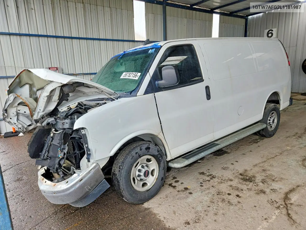 2020 GMC Savana G2500 VIN: 1GTW7AFG2L1181987 Lot: 58782156