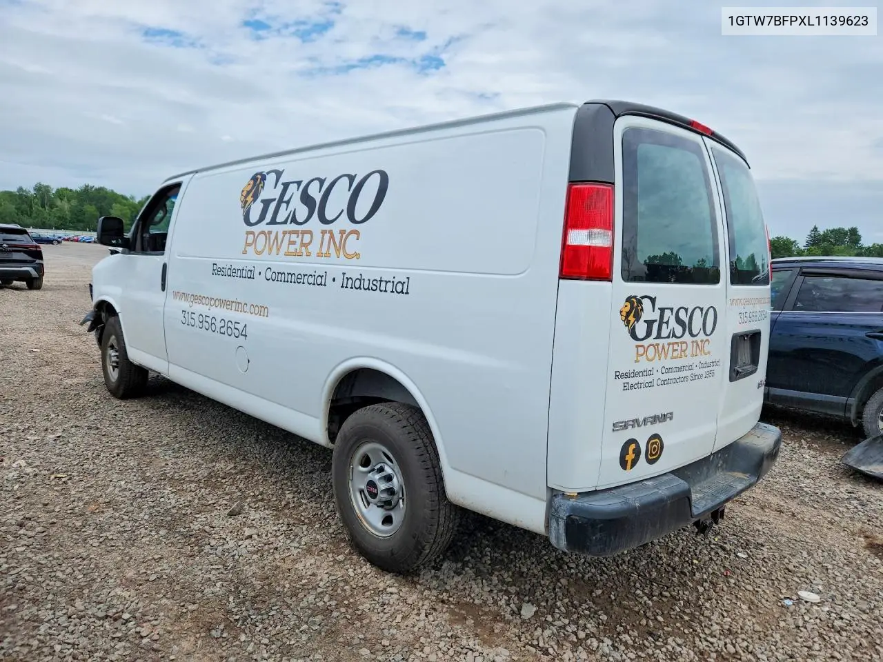 2020 GMC Savana G2500 VIN: 1GTW7BFPXL1139623 Lot: 59843646