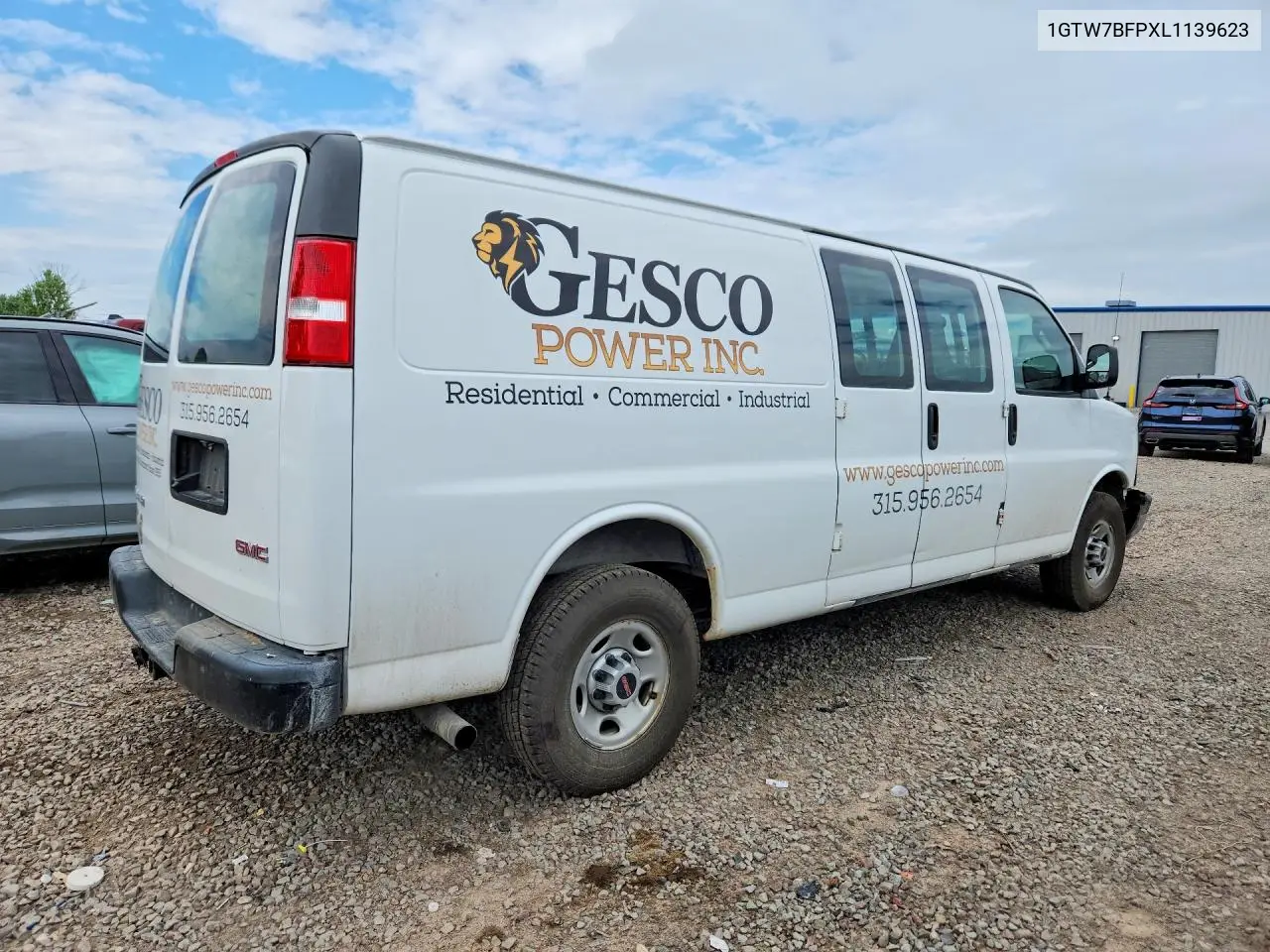 2020 GMC Savana G2500 VIN: 1GTW7BFPXL1139623 Lot: 59843646