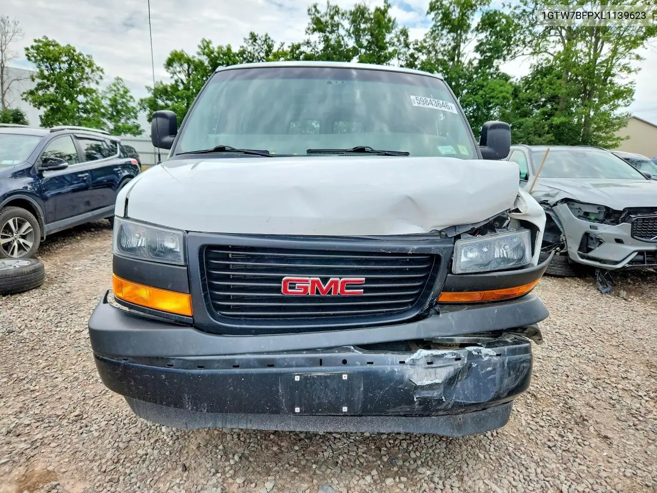 2020 GMC Savana G2500 VIN: 1GTW7BFPXL1139623 Lot: 59843646