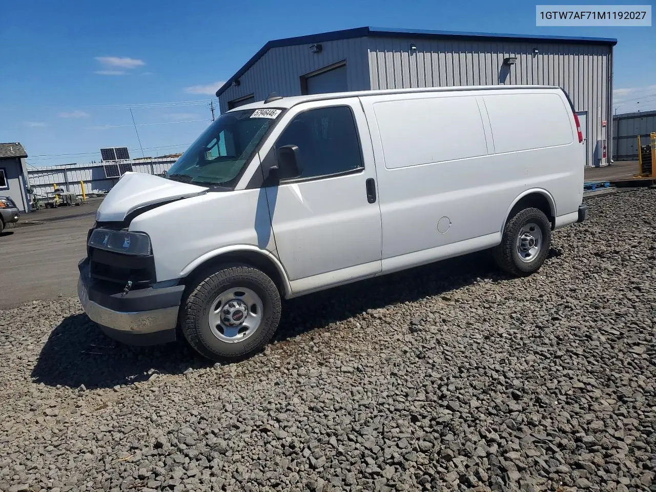2021 GMC Savana G2500 VIN: 1GTW7AF71M1192027 Lot: 57946446