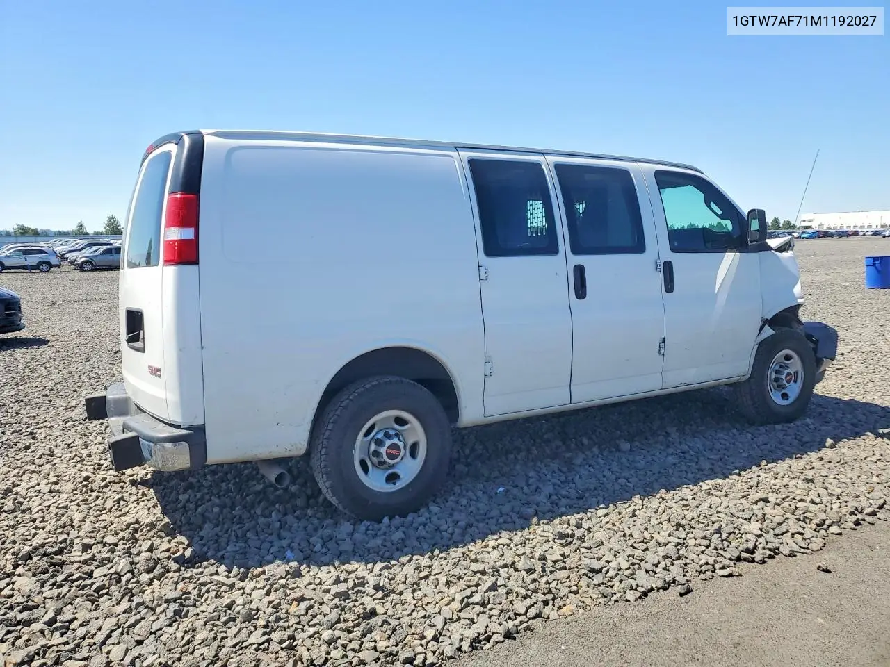 2021 GMC Savana G2500 VIN: 1GTW7AF71M1192027 Lot: 57946446
