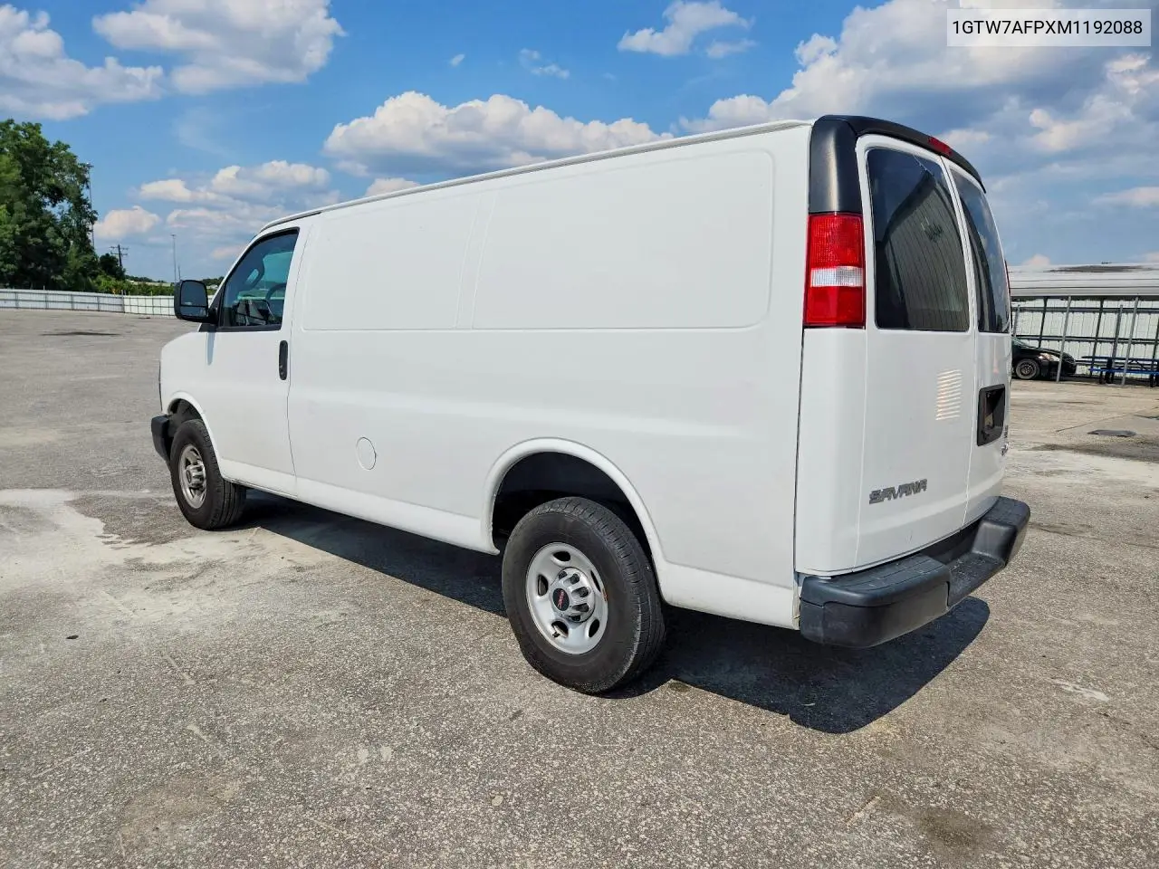 2021 GMC Savana 2500 Cargo Delivery Van VIN: 1GTW7AFPXM1192088 Lot: 58575966