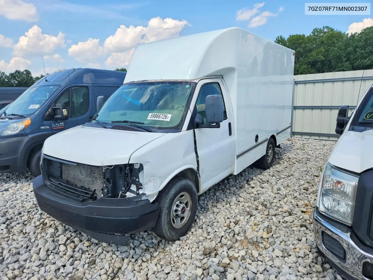 2021 GMC Savana Delivery Truck VIN: 7GZ07RF71MN002307 Lot: 59866726