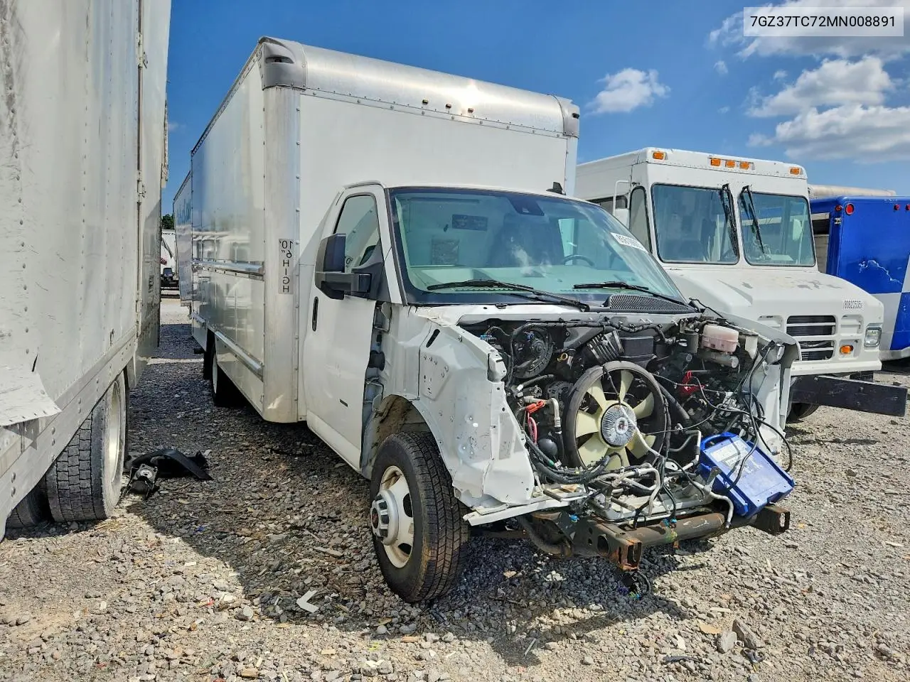 2021 GMC Savana Box Truck VIN: 7GZ37TC72MN008891 Lot: 59897316